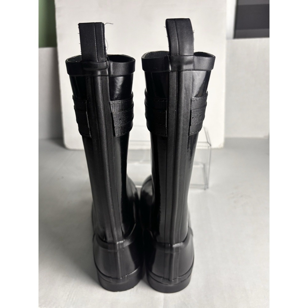 Sperry Walker Atlantic Rain Boots Black Gloss Rubber Waterproof Finish Women 9M - Picture 12 of 16